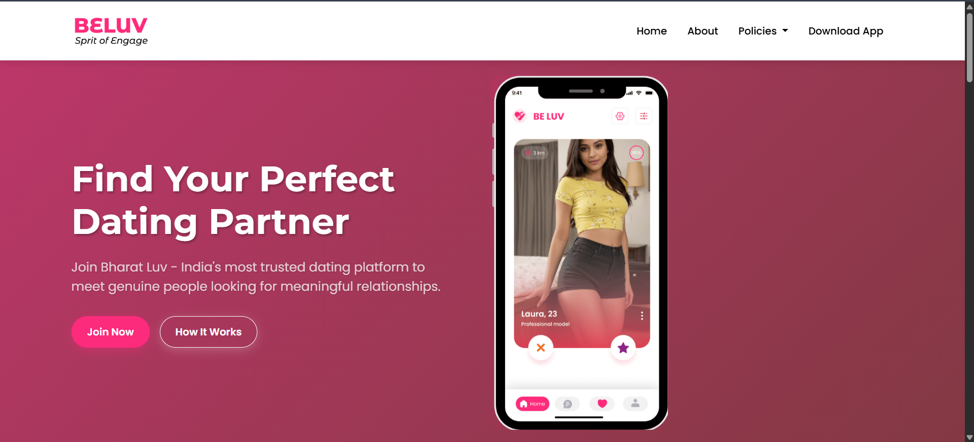 Blue Life – Find Your Partner Website